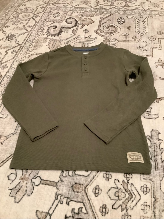 Levi's Other - Boys 10/12 Levi's Olive Green Long-Sleeve Waffle Henley Tee